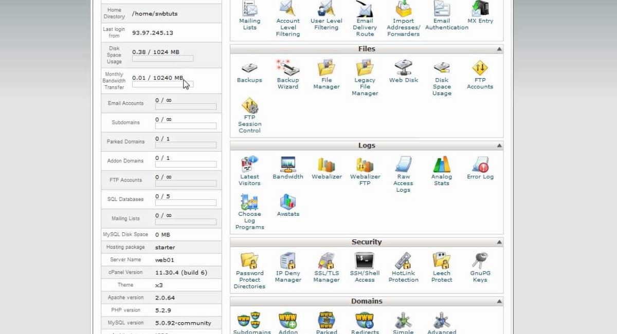 website hosting with cPanel for web hosting clients