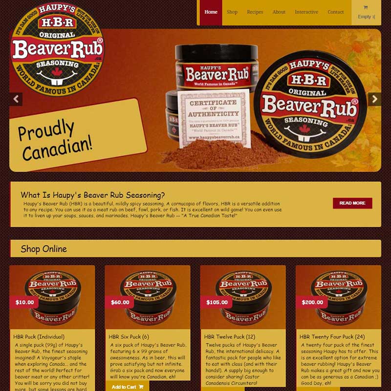 Haupys Beaver Rub Home Page