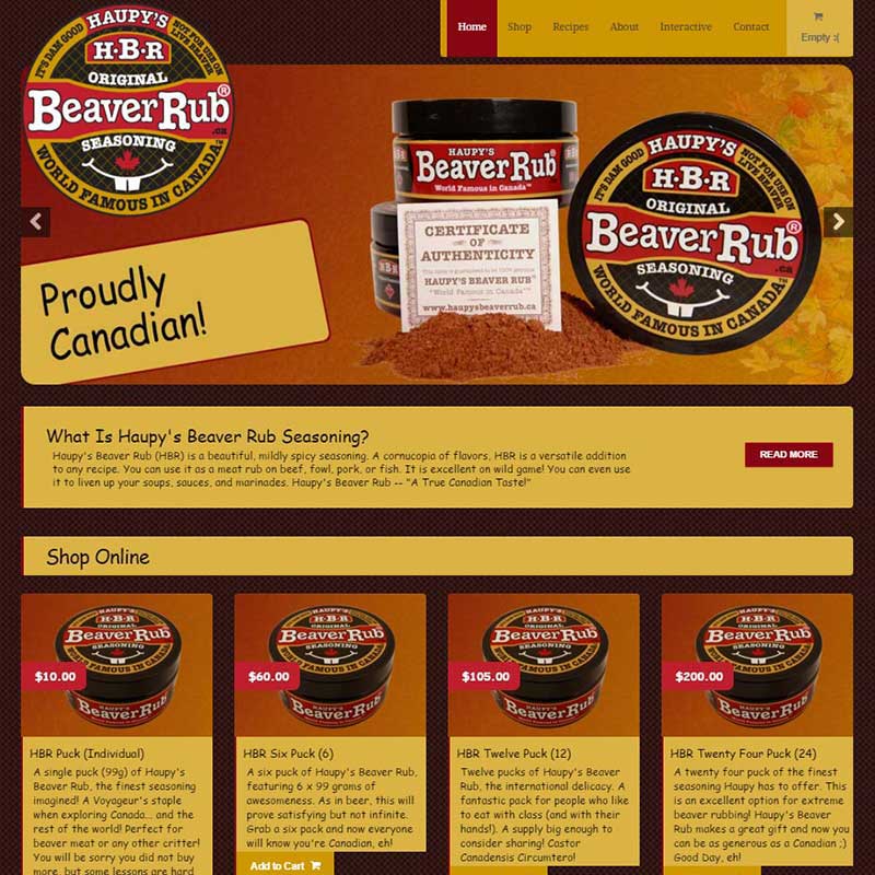 Haupys Beaver Rub Home Page